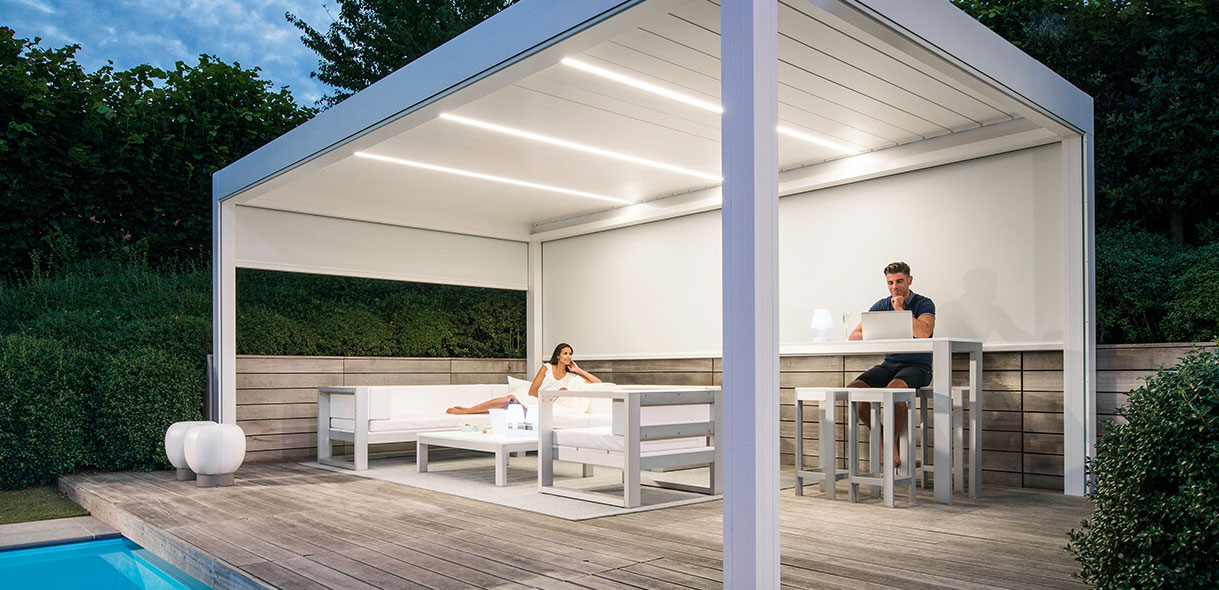 Renson pergole Geintegreerde Fixscreen